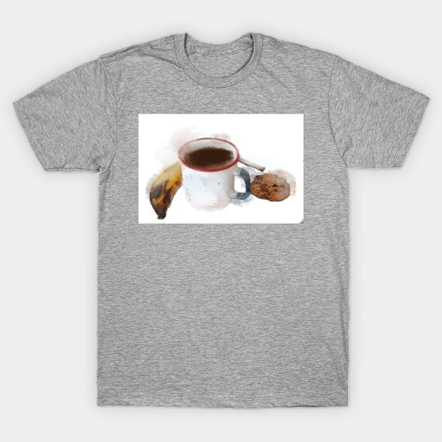 coffee and a banana T-Shirt by EricTrac